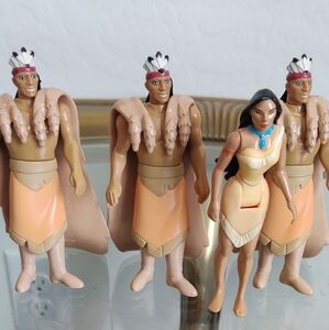 Vintage Pocahontas Disney Rubber Figures 1990s